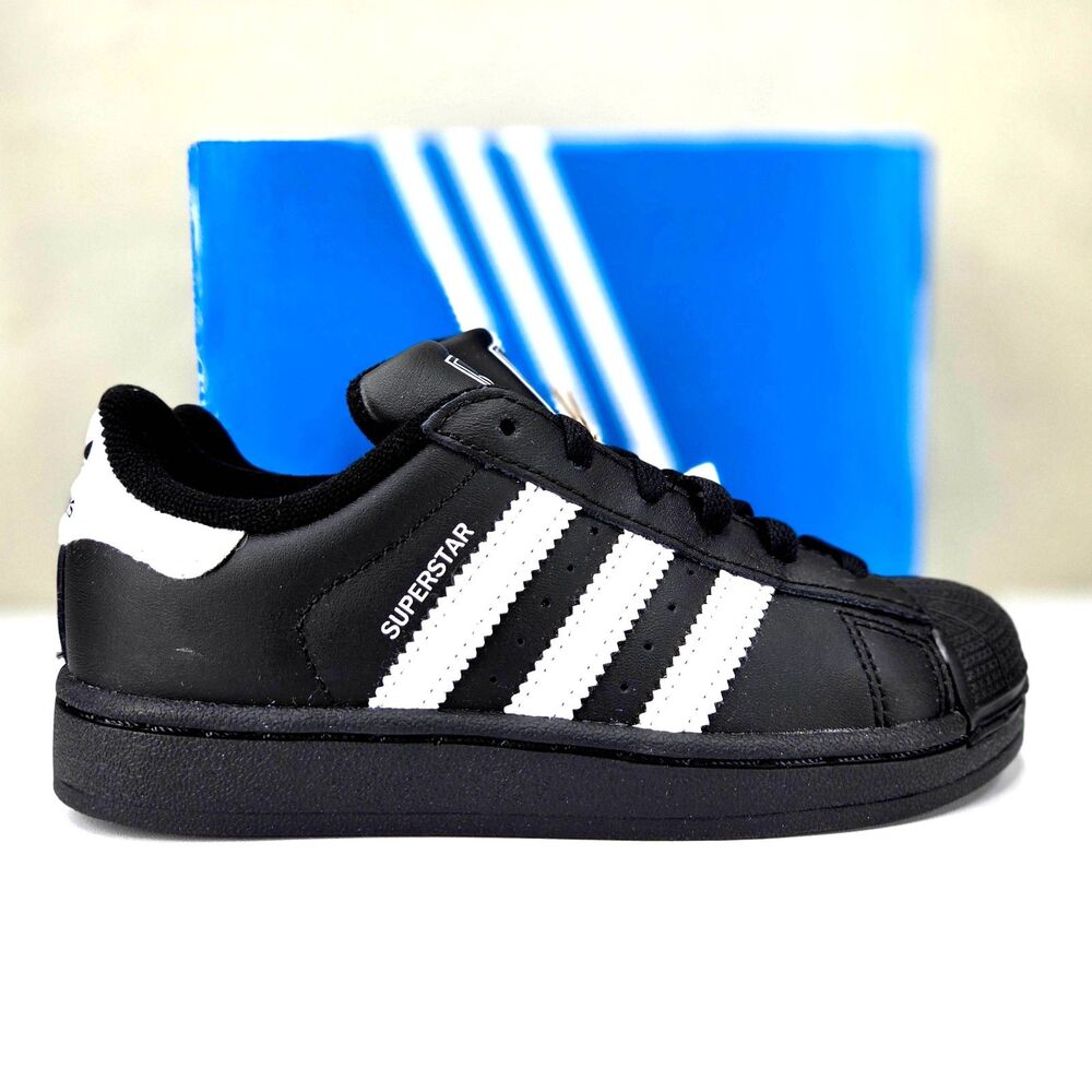 adidas Superstar II Kids 12K Black White JH9981 Brand New in Box - Picture 3 of 11